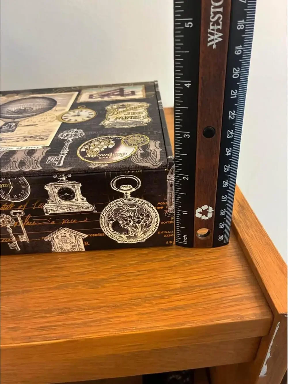 Punch Studio Steampunk Clock Decorative Storage Box Vintage Pocket Watch Design